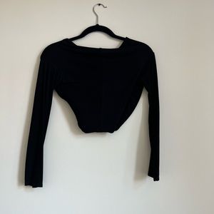 Asos Black long sleeved crop top